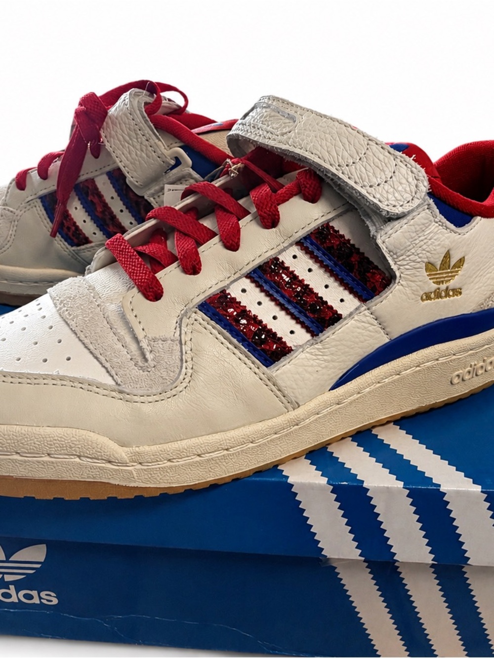 adidas Forum 84 Low Off White Scarlet Royal Men’s Size 9.5